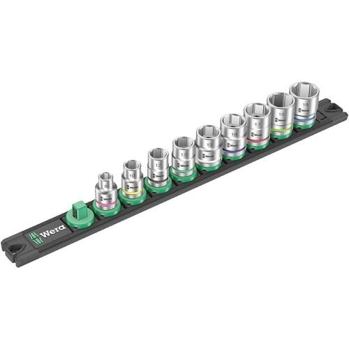 Wera B 4 Zyklop 05005430001 Dopsleutelset Inch 3/8 9-delig