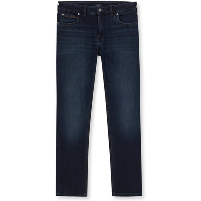 OLYMP Five Pocket, Modern Fit, Marineblauw