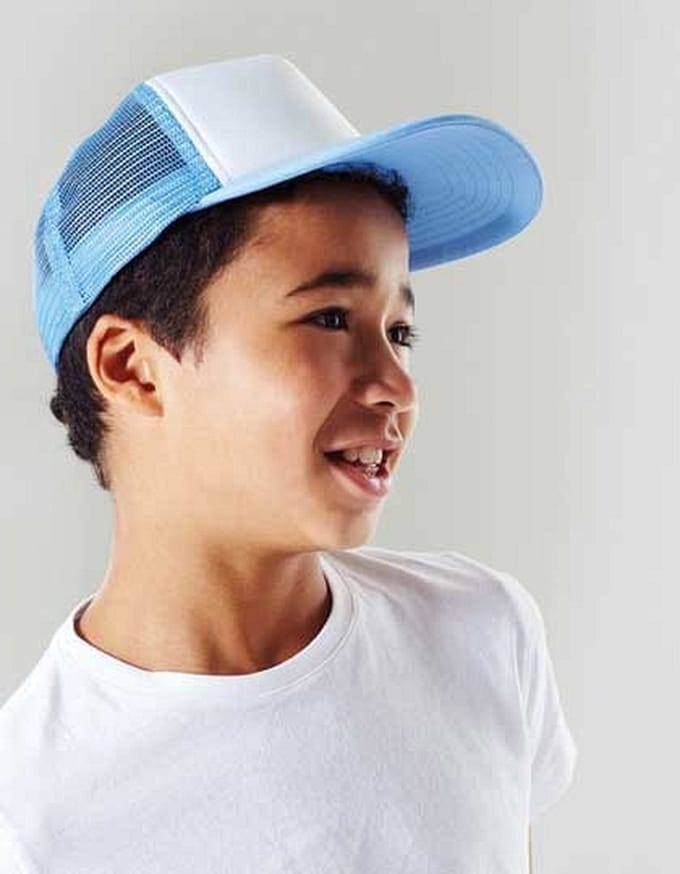 Vintage baseball cap kinderen Zwart/wit
