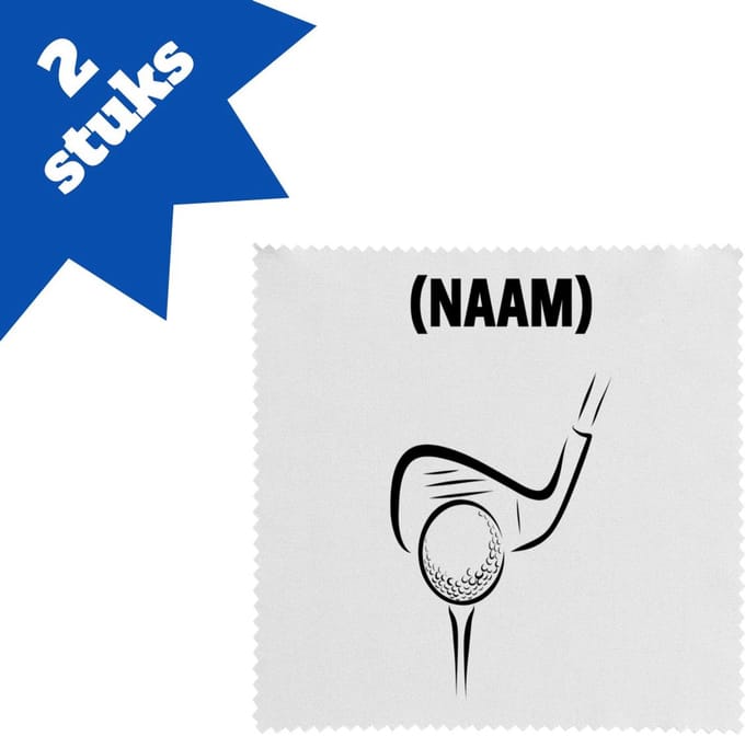 Akyol - golf met eigen naam brillendoekjes - Golfen - golfer - sport - 17,8 bij 17,8 cm - 2 stuks