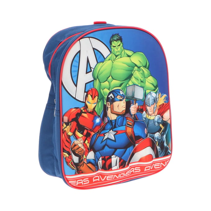 Avengers 3D Rugzak - Schooltas - Polyester - Blauw - Rugzak kind