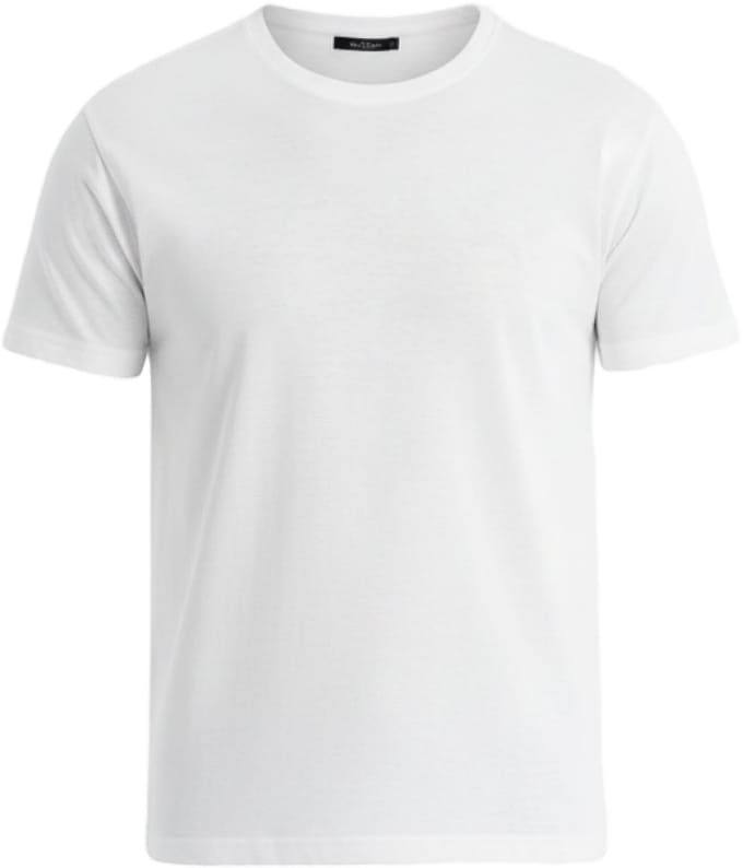 OMBRE T-shirt - Regular Fit - Katoen - Korte Mouw Wit XXL