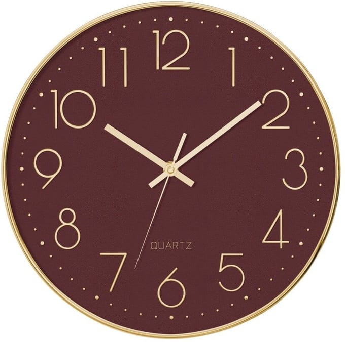 Wandklok met stil mechanisme Ø 30 cm
