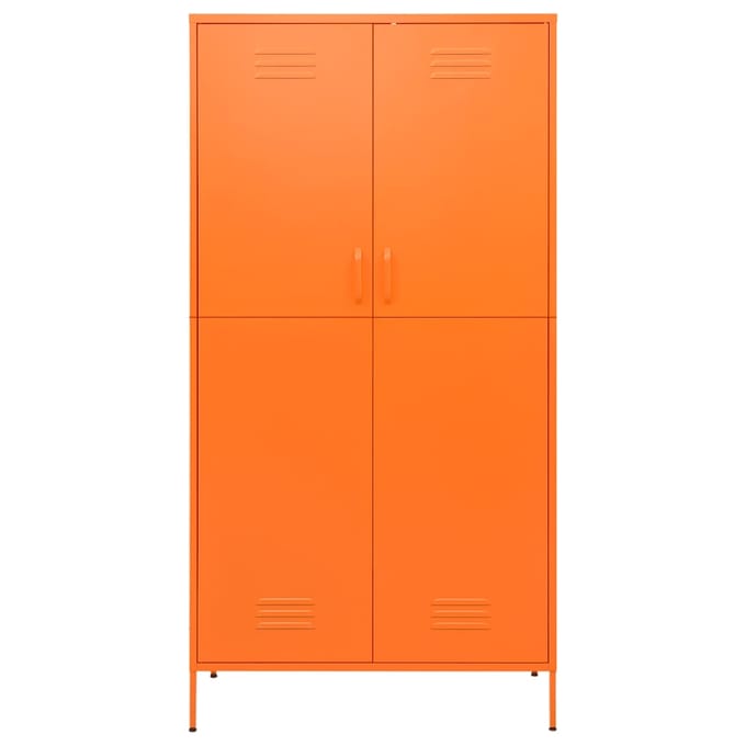vidaXL - Kledingkast - 90x50x180 - cm - staal - oranje
