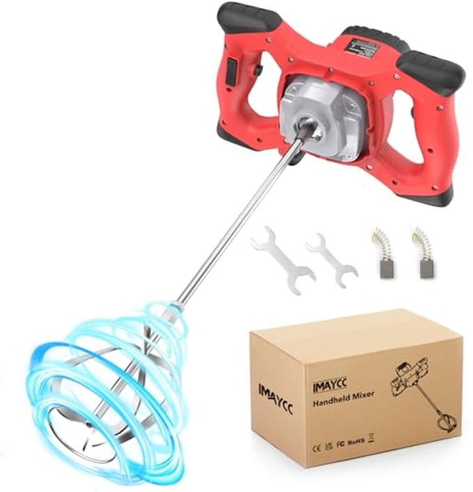 Elektrische Mortelmixer 2100 W met 6 Versnellingen en Ergonomisch Ontwerp