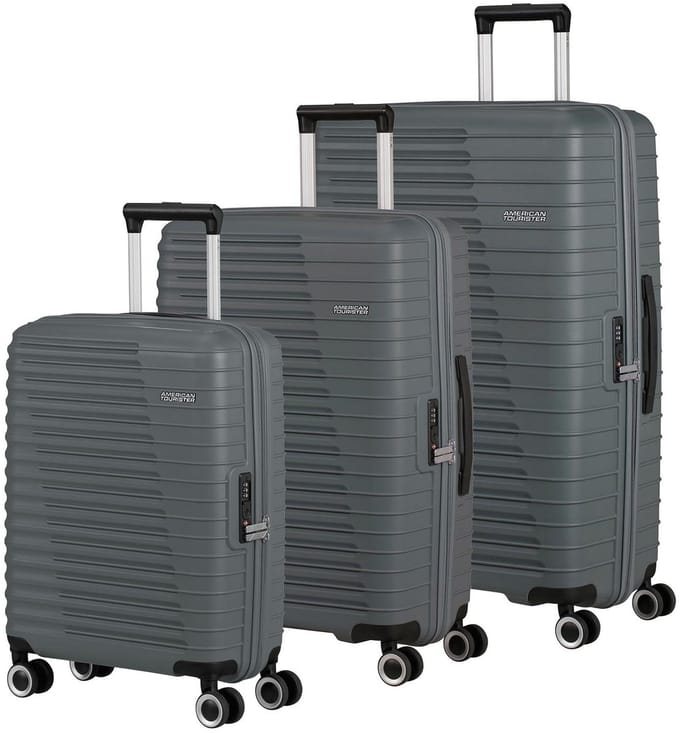 American Tourister trolley Roadrush Trolley Set A Charcoal Grey grijs 77cm