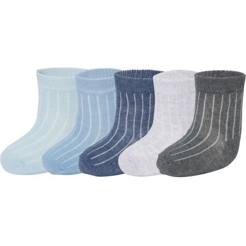 LUPILU 5 Paar baby sokjes (Blauw/grijs, 19-22)