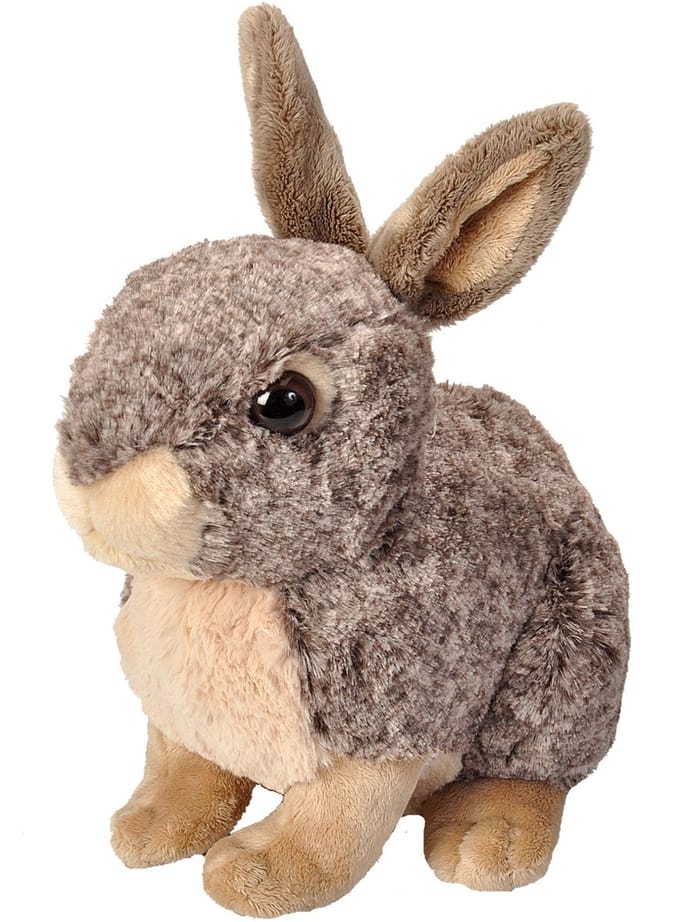 Wild Republic Knuffel konijn - pluche - lichtbruin - 30 cm - knuffeldier