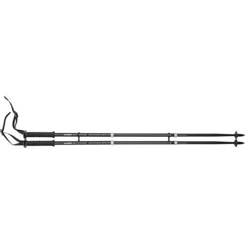 CRIVIT Wandelstokken - 2 stuks - aluminium - verstelbaar (Zwart)