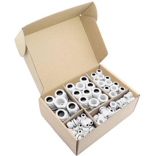 Quadrios 2102CA114 Wartel assortiment PA66 Wit 60 stuk(s)