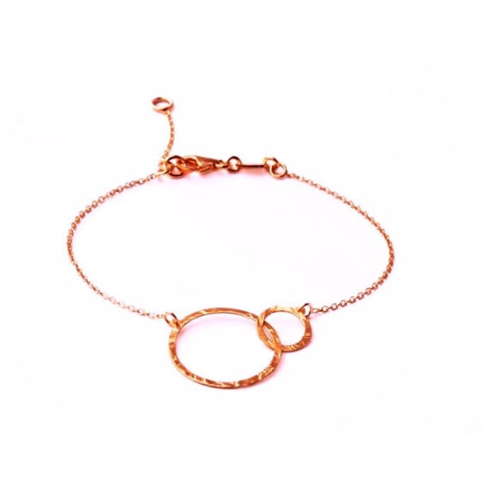 Armband double circle rose