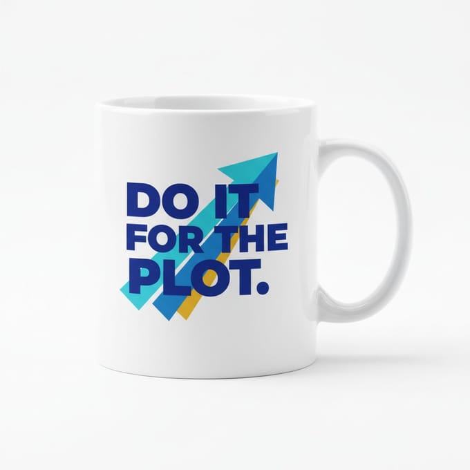 Do It for the Plot – Stoere Motiverende Quote Koffiemok 330 ml