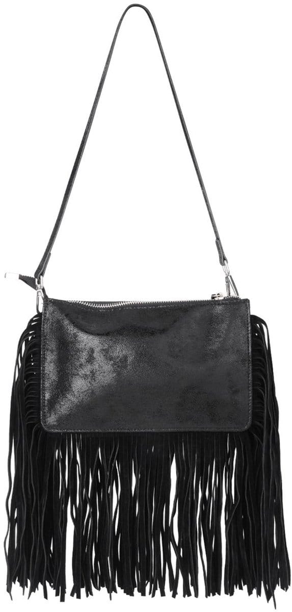 Tas - Franjes -Zwart - PU-leer - Dames