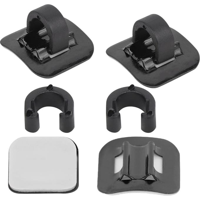 CANSUCC 4 Stuks Fietsremkabel Buisgeleider Versnellingskabel Adapter Fietsframe C-gesp zwart