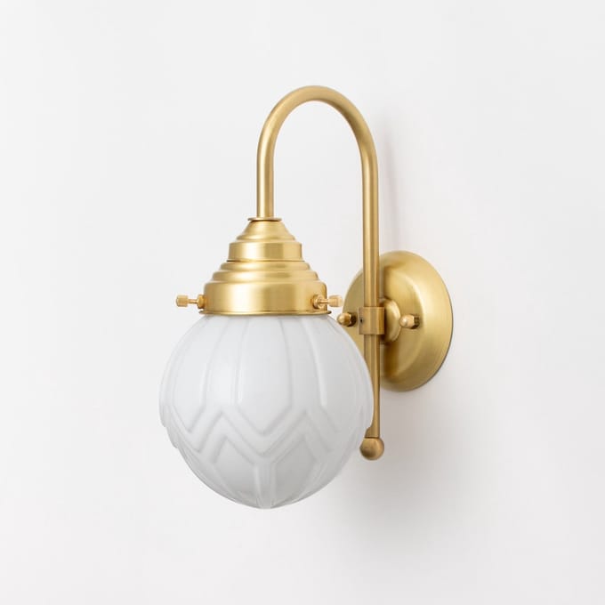 Wandlamp Victory Meander Messing - Art Deco Trade