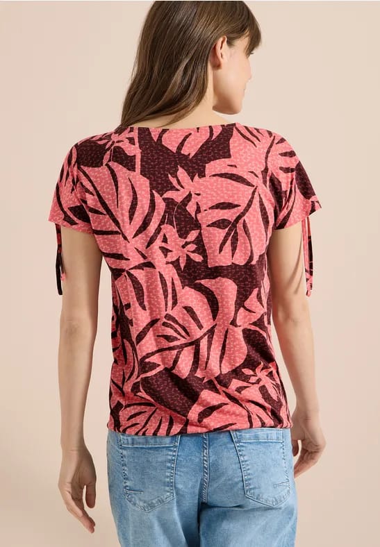Shirt met rimpels en print