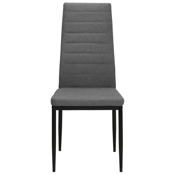 vidaXL - Eetkamerstoelen - 4 - st - stof - lichtgrijs