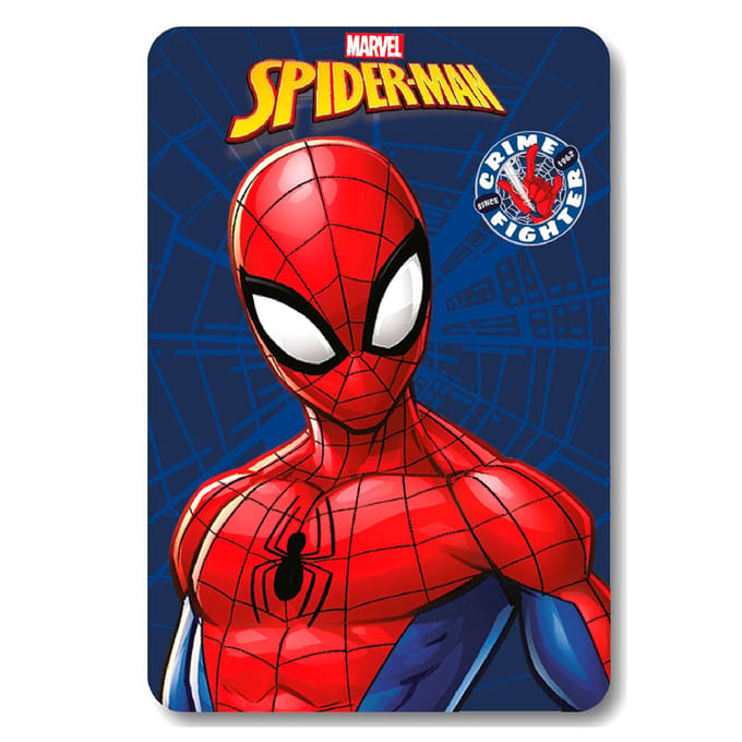 Spiderman Fleece deken crime blauw 100 x 140 cm