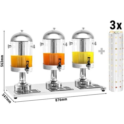 GGM Gastro Saftspender - 3x 7,5 Liter - Edelstahl