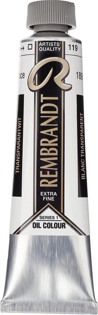 Rembrandt Olieverf Tube 40 ml Transparantwit 119