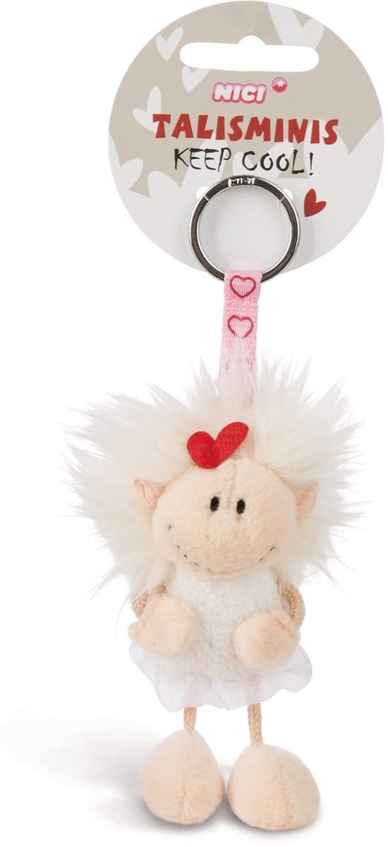 NICI Sleutelhanger Talisman Engel 7cm, Wit
