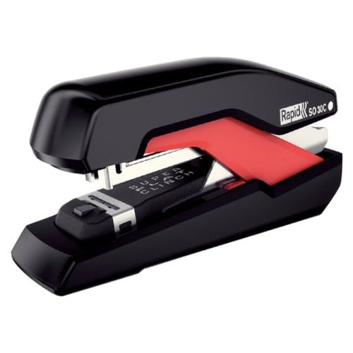 Rapid Supreme SO30c Omnipress® Bureau Nietmachine - Niet tot 30 Vel - Zwart/Rood