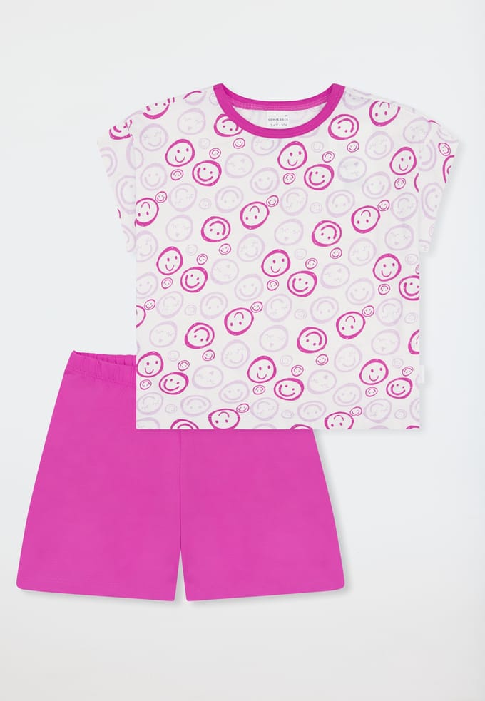 Korte pyjama Smileys, off-white - Kids Nightwear 92