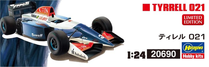 Hasegawa Modelbouwpakket Militaire voertuigen - 20690 Tyrrell 021 - Formule 1 R Auto Plastic - 1:24 - Modelbouw