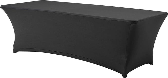 Elastische Tafelhoes - Stretchy Tafelkleed - Professioneel Gebruik - Machinewasbaar - 244 cm - Zwart