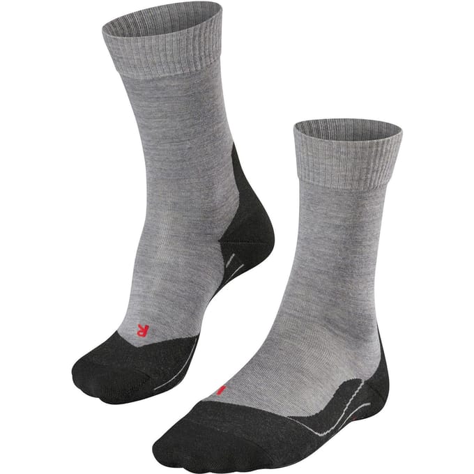 FALKE TK5 anti-blaar dun wol functioneel materiaal wandelsokken heren grijs - maat 46-48