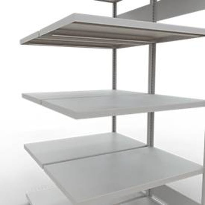 SCHULTE Lagertechnik - Dubbel legbordstelling. Type 250 kg - 2000x1000x2x600 mm, 10 schappen