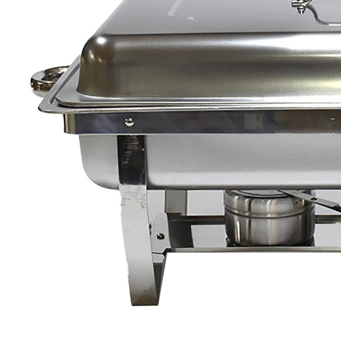 Buffet Warmer Server 2 Bak Chafing Dish Buffet Set Roestvrij Staal Voedselwarmer voor Hotel gray