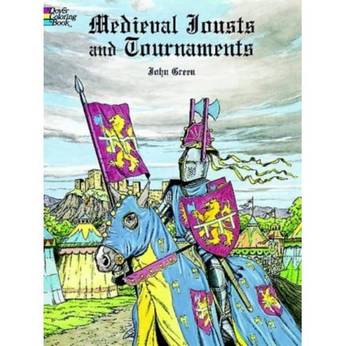 Medieval Jousts And Tournaments - Dover History Coloring Book - Clip Art