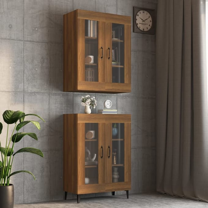 vidaXL - Bovenkast - 69,5x34x90 - cm - bruin - eikenkleur