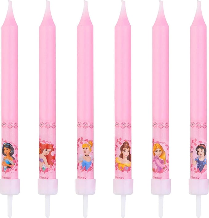 DEKORA - 8 Disney Princesses verjaardagskaarsen
