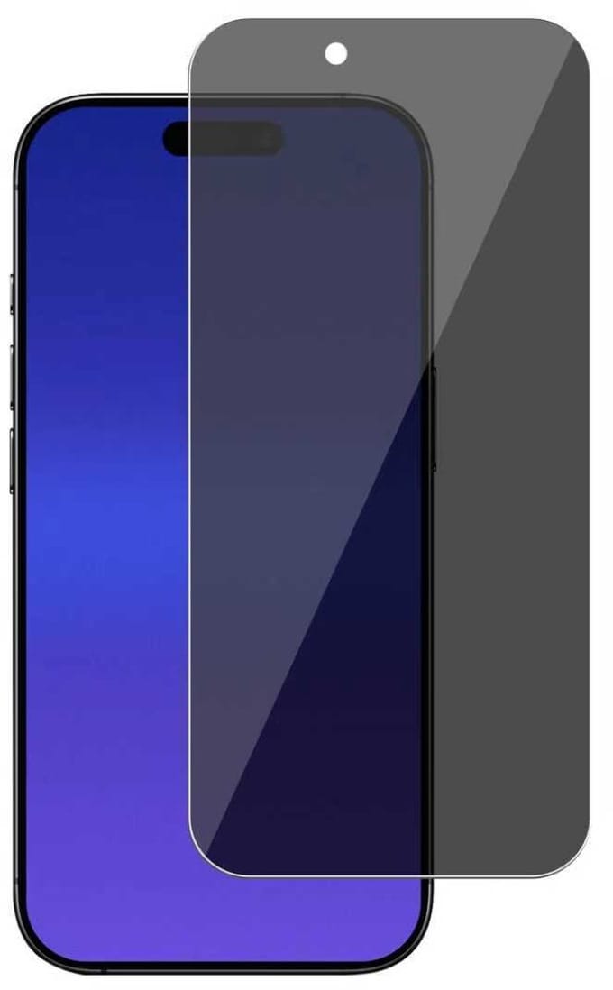 Mobile5 - Privacy Glas Screenprotector voor iPhone 17 Pro Max - Privacy - Kras en Valbestendig - Case Friendly