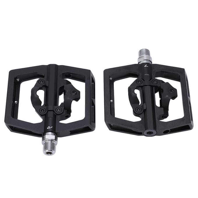 Pédales de Vélo Vélo Cyclisme Scellées Sans Calage avec Kit d'Accessoires de Chaussure pour Série SPD black