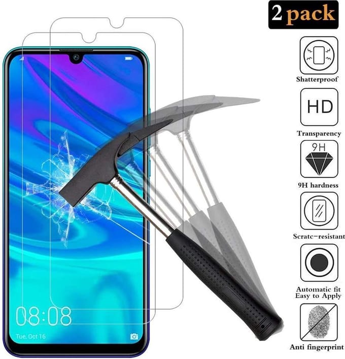 Screenprotector Geschikt voor: Huawei P Smart 2020 / Huawei P Smart 2019 Screen Protector [2-Pack] Tempered Glas