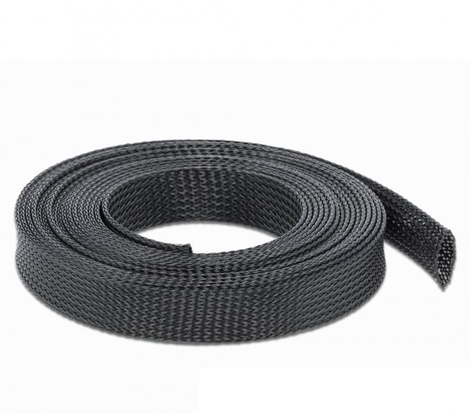 Polyester kabelsleeve | rekbaar | 19mm | zwart | 5 meter