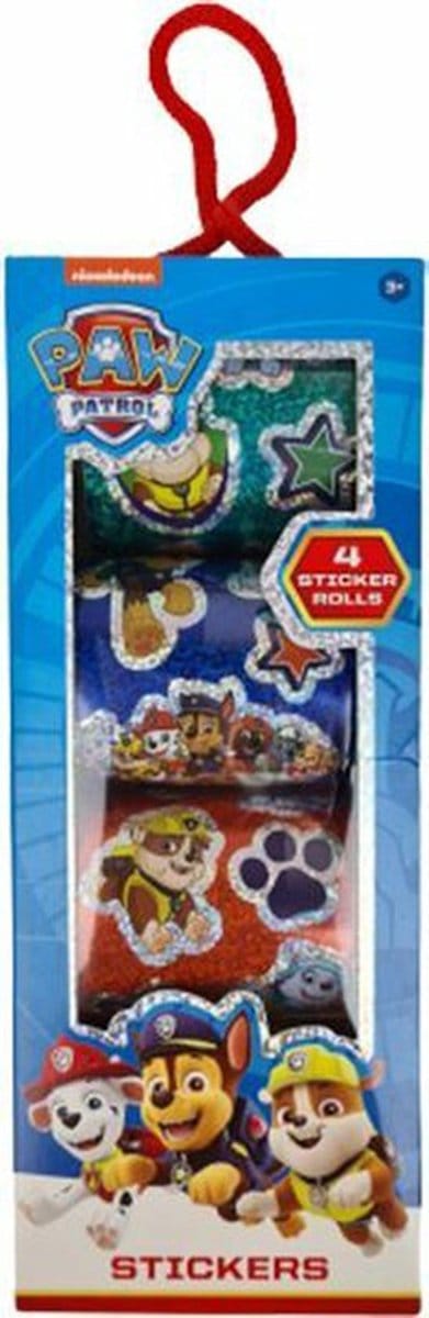 Paw Patrol Stickerbox - Multicolor - Stickers - Kunststof - 4 Rollen - 3+