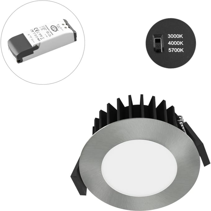 EVN Solido68 LED plafond inbouwlamp 7W chroom