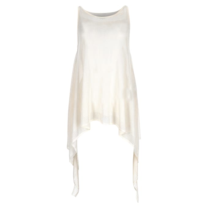 Emilio Pucci asymmetrische mouwloze top in witte viscose