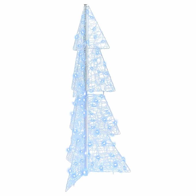 vidaXL Kerstboom 100 LED's Koud Wit 120 cm Acryl