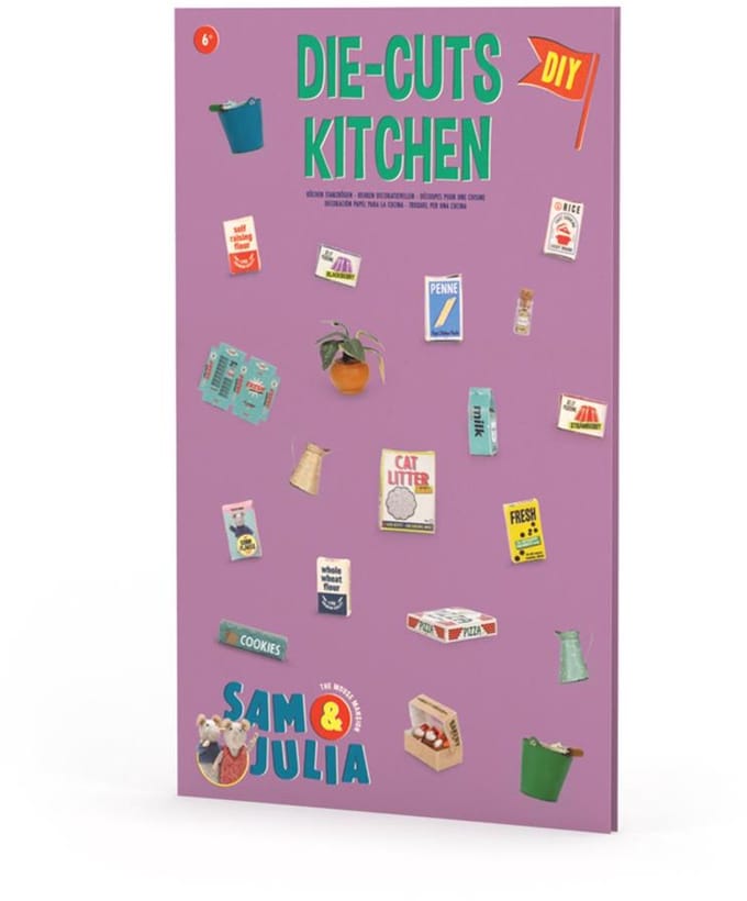 Het Muizenhuis decoratievellen keuken - Sam en Julia knutselset karton.