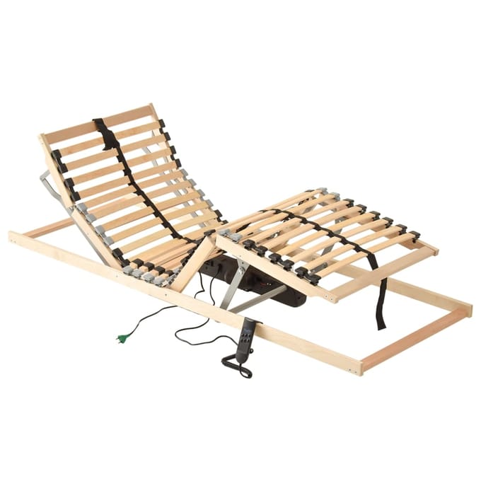 vidaXL - Lattenbodem - met - 28 - latten - 7 - zones - elektrisch - 90x200 - cm