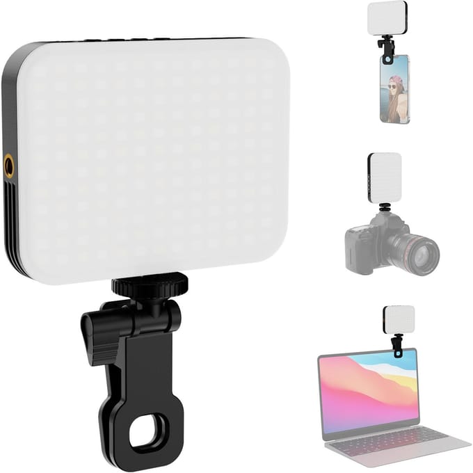 Zak LED Videolamp Magnetische LED Invulverlichting 2500K-9000K Dimbare Videoconferentieverlichting voor zwart
