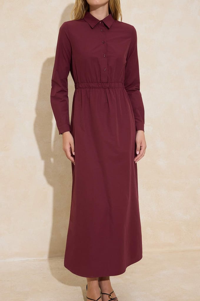 Dames maxi-jurk, plat model, lang, casual/dagelijks, A-lijn model, geschikt voor hijab
