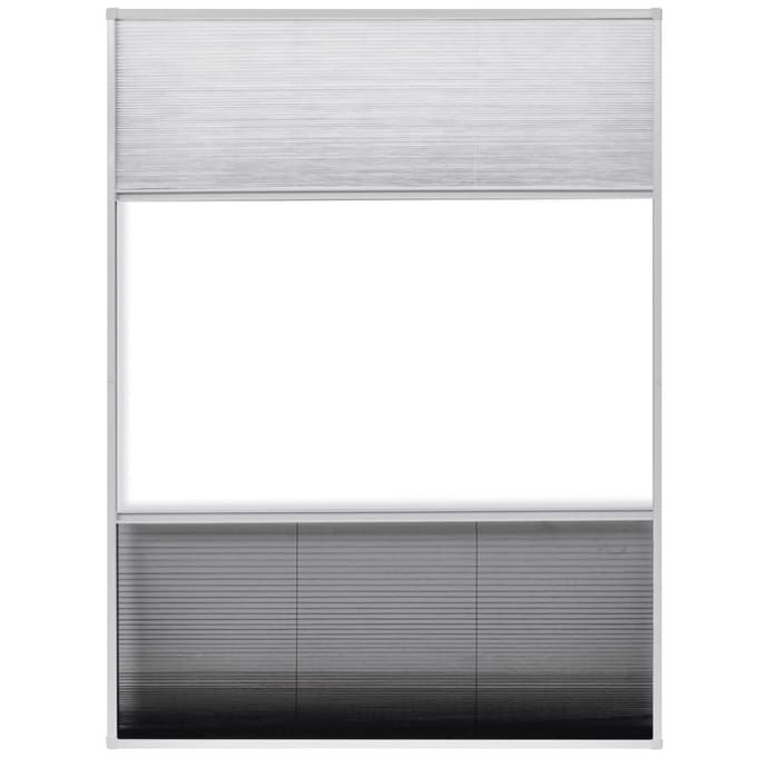 Insectenwerend Plissé Gordijn voor Ramen Aluminium Rolgordijn 60 x 80 cm