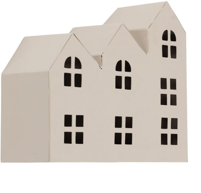 Metalen windlicht huisjes sand