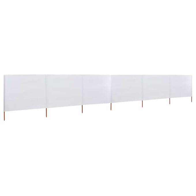 vidaXL - Windscherm - 6-panelen - 800x160 - cm - stof - zandwit